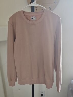 Womens Cocoburry Crewneck Sweater in Dusty Blush Neutral Peach